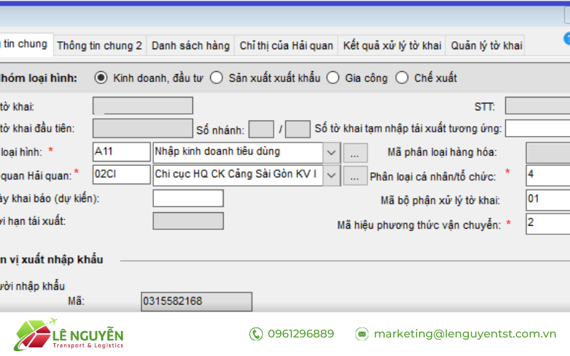 Cập nhật bảng mã loại hình xuất nhập khẩu năm 2025