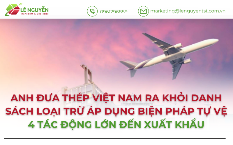 Anh đưa thép Việt Nam ra khỏi danh sách loại trừ áp dụng biện pháp tự vệ