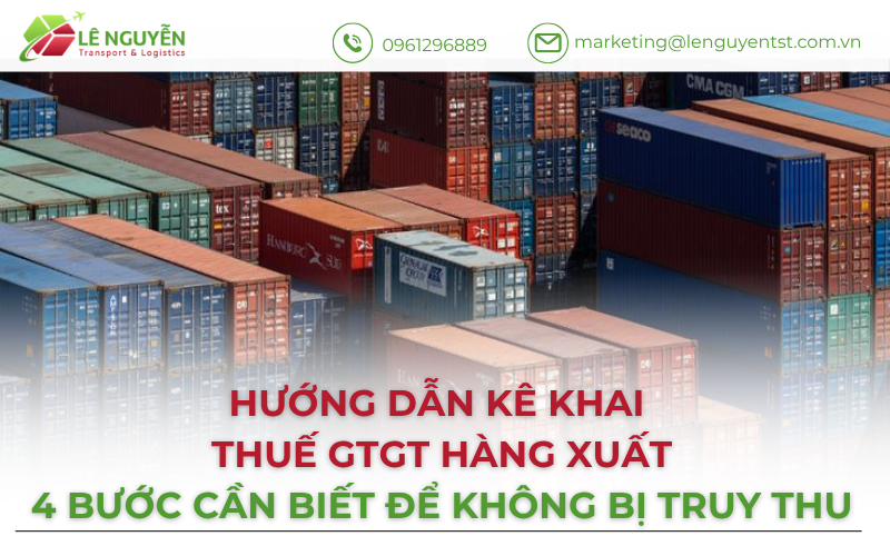 Hướng dẫn kê khai thuế GTGT hàng xuất