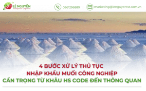 Thủ tục nhập khẩu muối công nghiệp