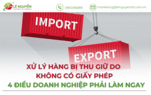 Xử lý hàng bị thu giữ do không có giấy phép
