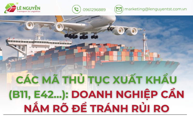 Các mã thủ tục xuất khẩu