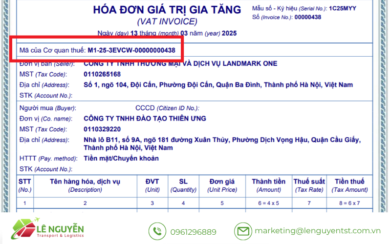 Hóa đơn điện tử có mã của cơ quan thuế