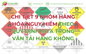 CHI TIẾT 9 NHÓM HÀNG HÓA NGUY HIỂM THEO QUY ĐỊNH IATA TRONG VẬN TẢI HÀNG KHÔNG