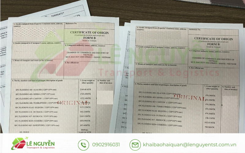 C/O Form B là gì? Lê Nguyễn Transport & Logistics