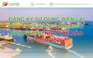 Đăng ký sử dụng biên lai thu thuế hàng hóa xuất nhập khẩu như thế nào từ 01/01/2026?