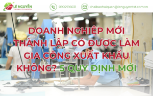DOANH NGHIỆP MỚI THÀNH LẬP CÓ ĐƯỢC LÀM GIA CÔNG XUẤT KHẨU KHÔNG? 5 QUY ĐỊNH MỚI