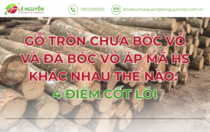 GỖ TRÒN CHƯA BÓC VỎ VÀ ĐÃ BÓC VỎ ÁP MÃ HS KHÁC NHAU THẾ NÀO: 4 ĐIỂM CỐT LÕI
