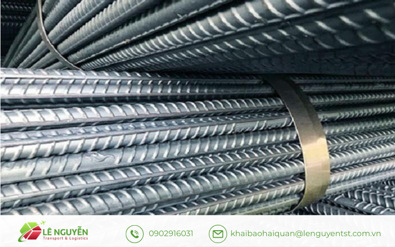 Ký hiệu mác thép CB300 dập nổi trên thanh thép cốt bê tông nhập khẩu