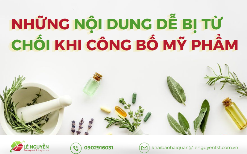 Những nội dung dễ bị từ chối khi công bố mỹ phẩm