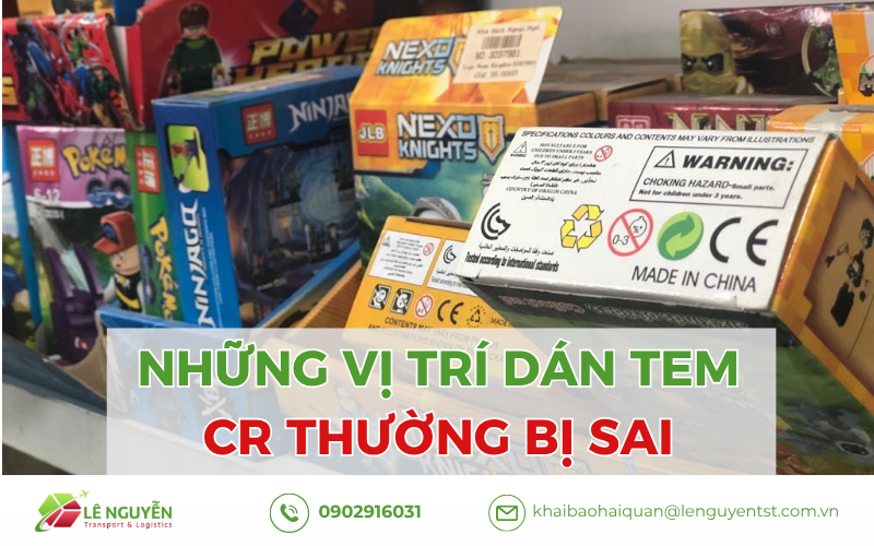 Những vị trí dán Tem CR thường bị sai