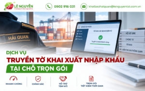 Dịch vụ truyền tờ khai xuất nhập khẩu tại chỗ – Khai báo hải quan Lê Nguyễn