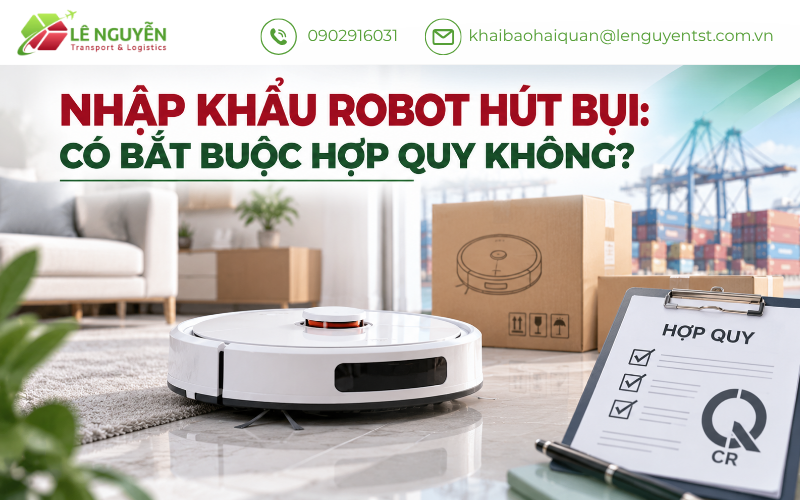 Nhập khẩu robot hút bụi chính ngạch – Khai báo hải quan Lê Nguyễn