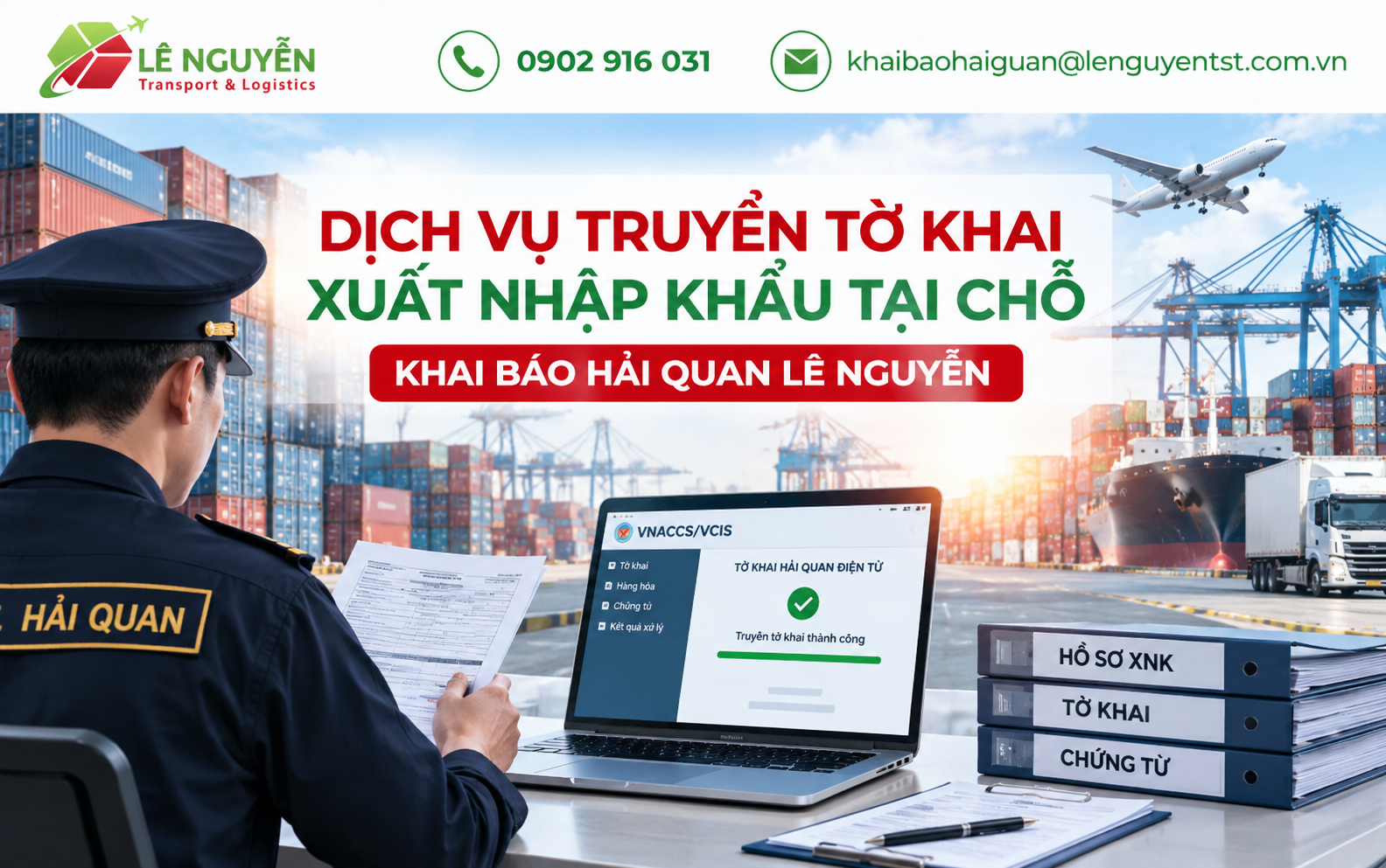 Truyền tờ khai xuất khẩu tại chỗ - Khai báo hải quan Lê Nguyễn