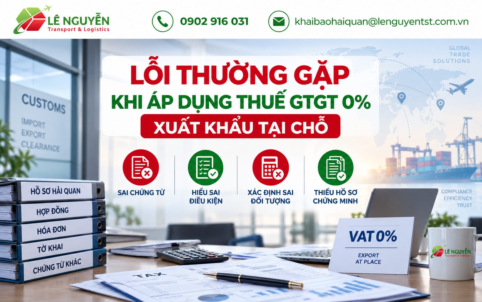 Lỗi thường gặp khi áp dụng thuế GTGT 0% xuất khẩu tại chỗ