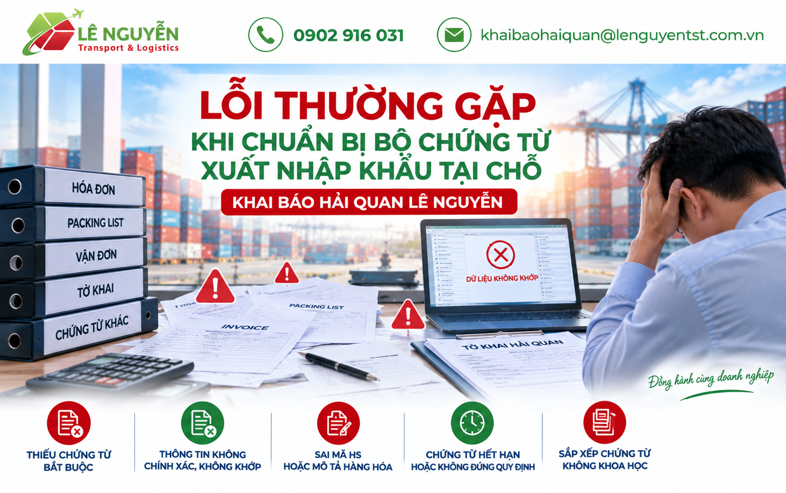 Lỗi thường gặp bộ chứng từ tại chỗ – Khai báo hải quan Lê Nguyễn